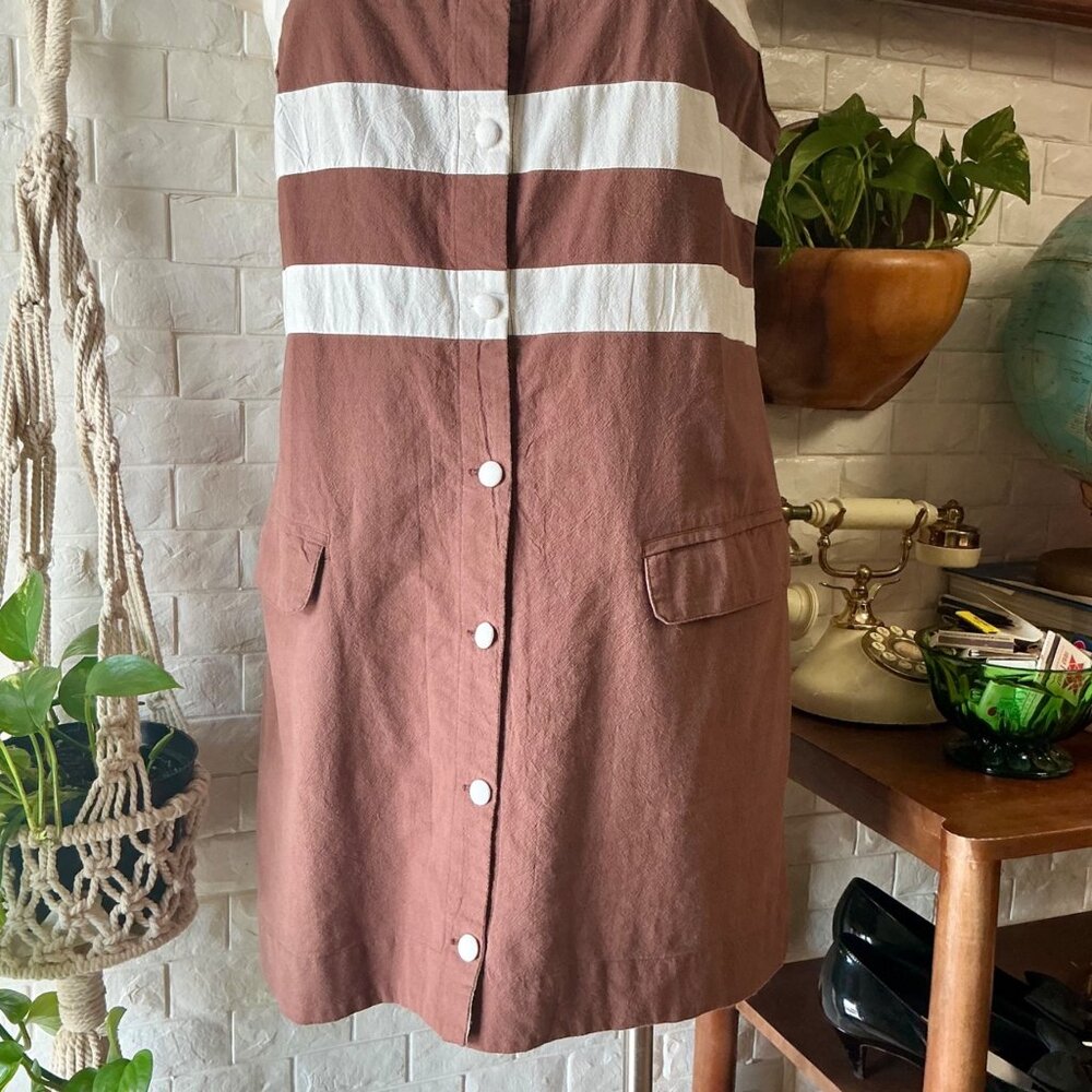 SOLD Free People free-est St. Tropez Tunic Striped Beach Mini Dress Cover-Up - Picture 6 of 12